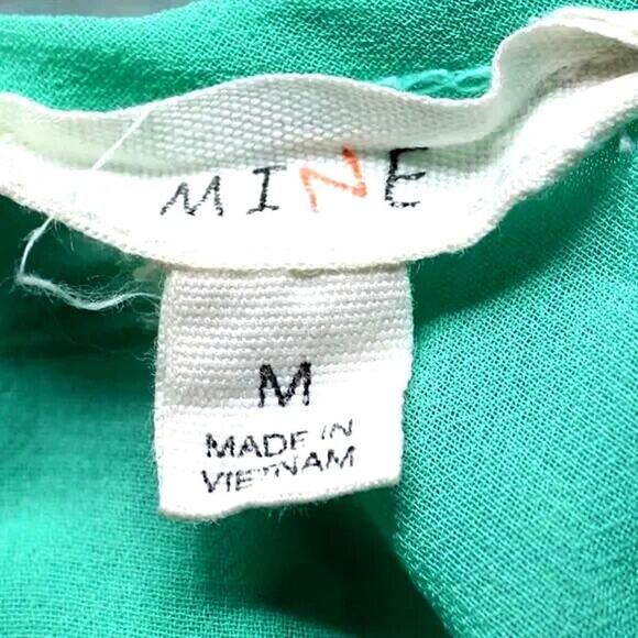 Mine Tribal Print Colorful Tank Top Lattice Back Size M - Picture 7 of 9